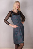 My-Midi. Stretch silk "slip"dress with shoulder straps. "Summer-Stripe"