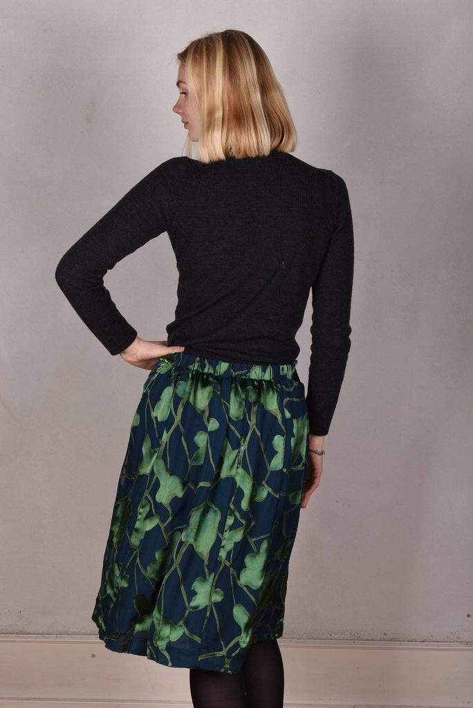 Monadou, Silk skirt in two layers, reversible ("Grenim/Gripe") - Tone Barker Silk