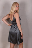 Badie Silk stretch satin slip dress. Col. 