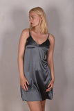 Badie Silk stretch satin slip dress. Col. 