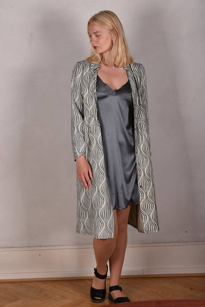 Tennie. Shirt-dress in 100 % Tussah Silk. "Kalablack"