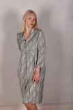 Tennie. Shirt-dress in 100 % Tussah Silk. "Kalablack"