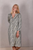Tennie. Shirt-dress in 100 % Tussah Silk. "Kalablack"