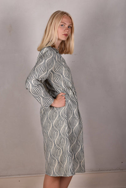 Tennie. Shirt-dress in 100 % Tussah Silk. "Kalablack"