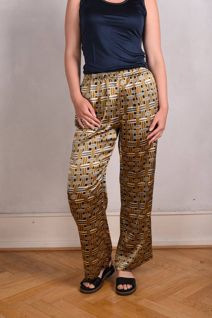 Silk trousers "Pe-jay", stretch silk satin. "Tasket" - Tone Barker Silk