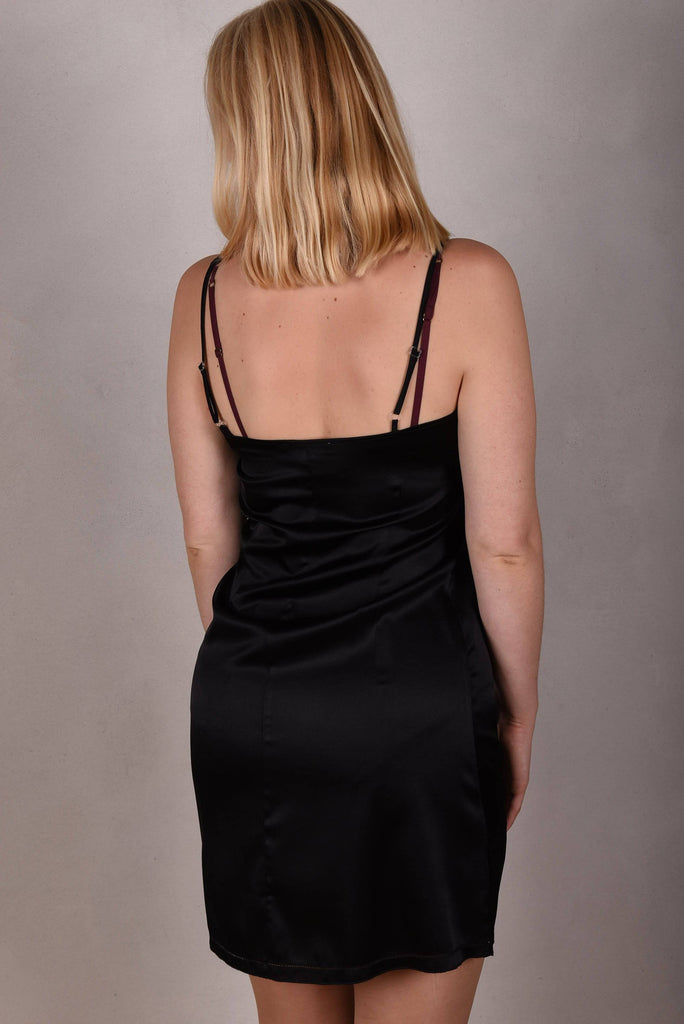 Dorianne. Slipdress in stretch silk. Black - Tone Barker Silk