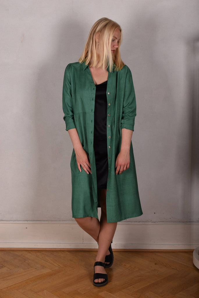 Dorianne. Slipdress in stretch silk. Black - Tone Barker Silk