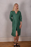 Tennie. Shirt-dress in 100 % Tussah Silk. "Sea-green"