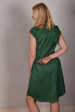 Tifnos. Short sleeve dress in 100% Tussah silk.