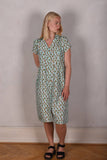 Shennie. Short sleeve shirt-dress in 100% silk Habotai "Nuponais"