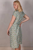 Shennie. Short sleeve shirt-dress in 100% silk Habotai "Nuponais"