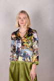 Bifty. Fitted Blouse/jacket in stretch crepe silk (Val-de-Nulle)