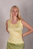 Tankie. 100% silk tank top (silk knit jersey) "Light yellow"