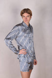 Man-Shirt. Shirt in Stretch Silk (95%silk/5%elastan) Print 