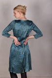 Marinova Stretch silk dress, classic style w. pockets. Print: 