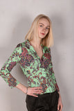 Sifty. Fitted Blouse/jacket in stretch crepe silk (Greensley)