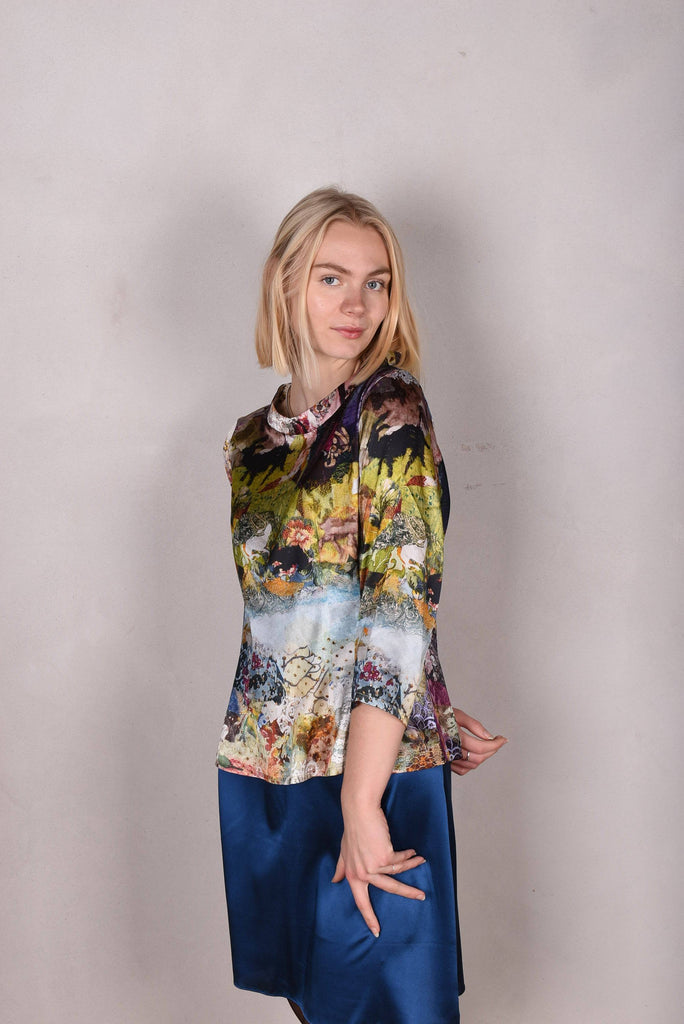 Audrey. Silk stretch top, classic style. (Val-de-Nulle) - Tone Barker Silk