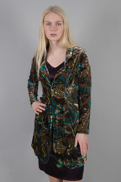 Silk Velvet Jacket "Mathias" in print "Cantrell"