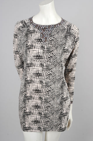 Minna. Sweatshirt/kjole i silk-mix-jersey. Print "Gateway"