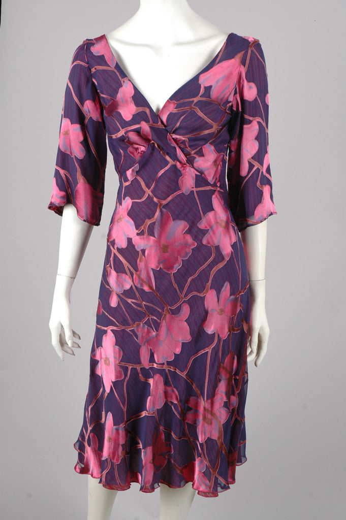 "Marvellous" Reversible silk dress. Print "Renim/Ripe"