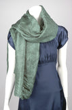 Silk shawl "Crush". Col: Green