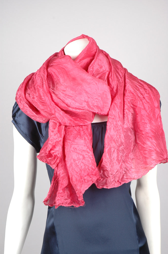 Silk shawl "Crush". Col: Red - Tone Barker Silk