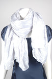 Silk shawl "Crush". Col: Silver