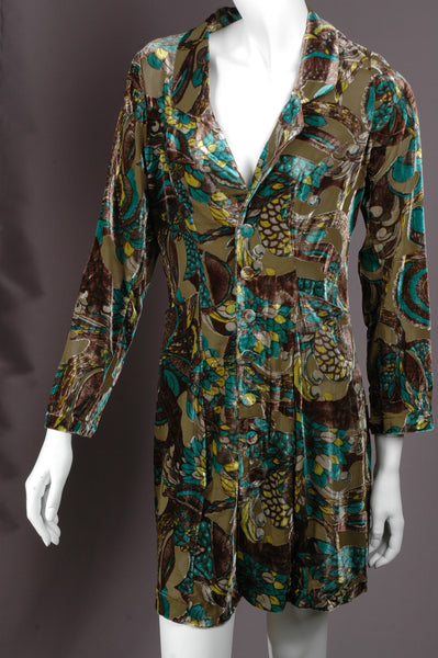 Silk Velvet Jacket "Mathias" in print "Cantrell"