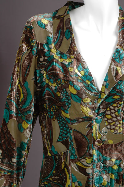 Silk Velvet Jacket "Mathias" in print "Cantrell"