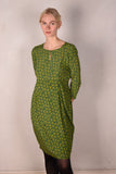 Maudacity. The classic dress in stretch silk satin (2 Green-bird)