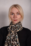 Noil Silk/viscose scarf/shawl. Print: Bird/Branch