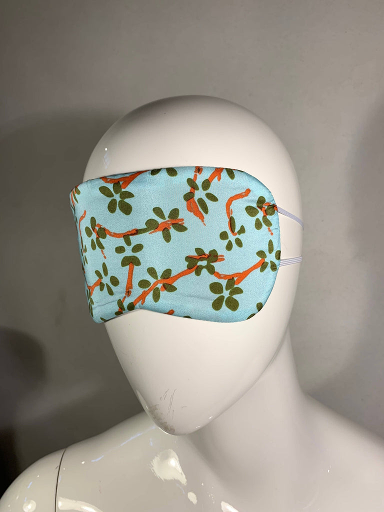 Sleeping mask in pure silk. Print "Nuponais" - Tone Barker Silk